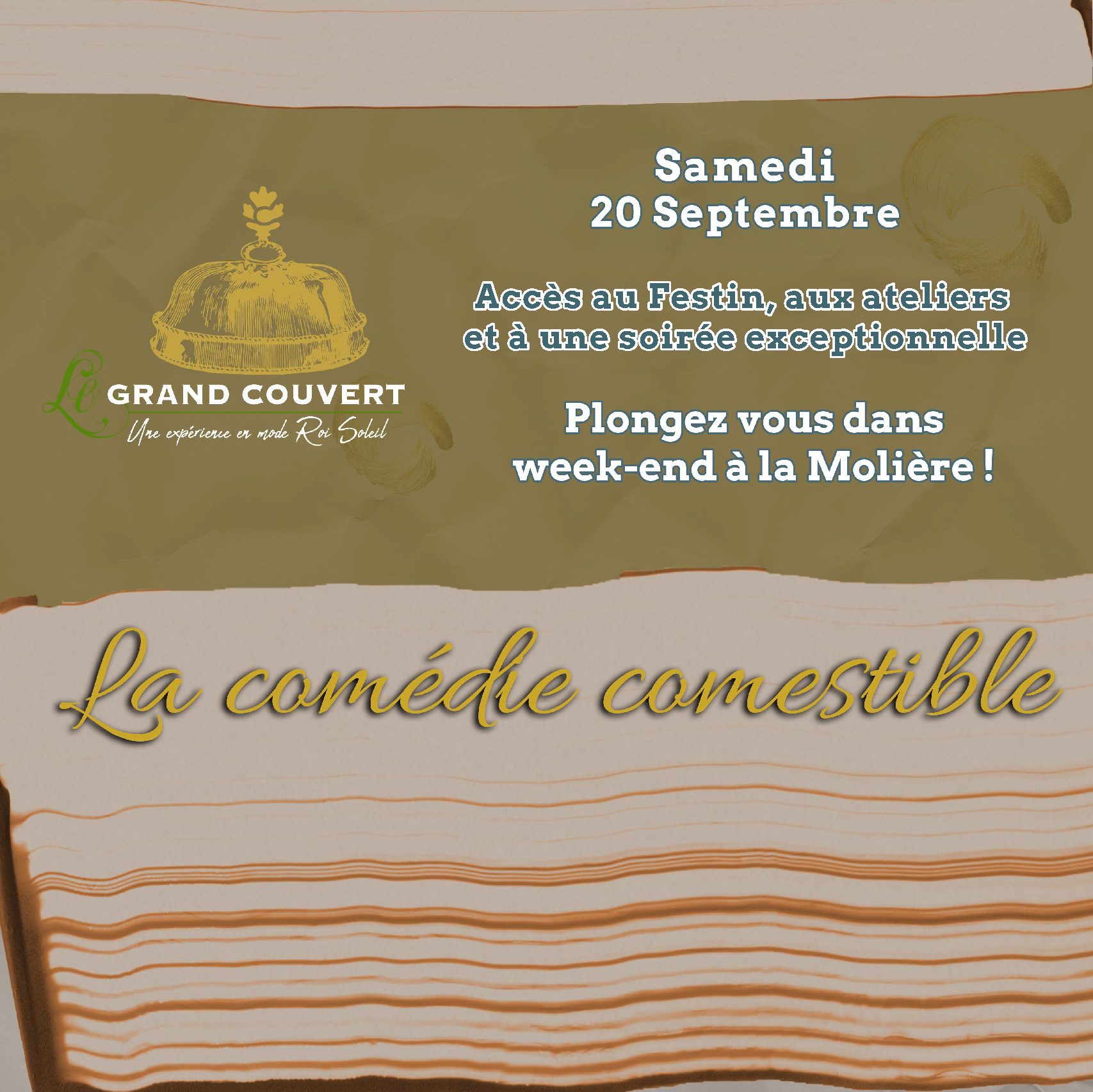 Le Grand Couvert  La comédie comestible en 3 actes | 20 09 2025